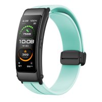 Brățară din silicon cu buclă magnetică - Verde, 16 mm