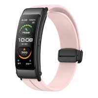 Brățară din silicon cu buclă magnetică - Roz, 16 mm