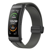 Brățară din silicon cu buclă magnetică - Gri închis, 16 mm
