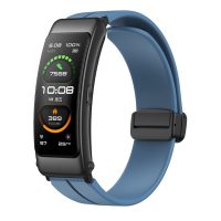Brățară din silicon cu buclă magnetică - Albastră, 16 mm