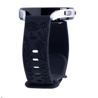 Brat Silikon - Negru Floral, 20 mm