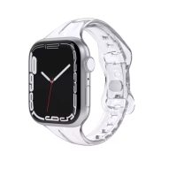 Brățară din silicon transparent pentru Apple Watch - Transparent, 38mm, 40mm, 41mm