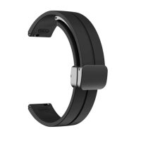 Brățară din silicon eses cu cataramă magnetică pentru Garmin Lily 2 și Garmin Lily 2 Active - Negru, 14 mm