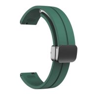 Brățară din silicon eses cu cataramă magnetică pentru Garmin Lily 2 și Garmin Lily 2 Active - Verde închis, 14 mm