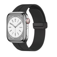 esem brățară din silicon pentru Apple Watch - Magnetice negre L - 38mm, 40mm, 41mm