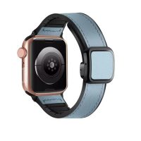 eses Cureaua sportivă din piele pentru Apple Watch - Albastră 42mm, 44mm, 45mm, 49mm