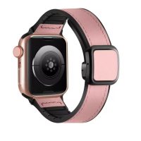 eses Cureaua sportivă din piele pentru Apple Watch - Roz 42mm, 44mm, 45mm, 49mm
