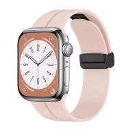 brățară din silicon pentru Apple Watch - Roz deschis magnetic L - 42 mm, 44 mm, 45 mm, 49 mm