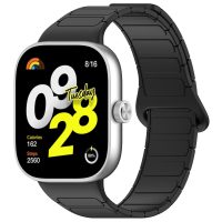 eses Husă magnetică din silicon pentru Xiaomi Redmi Watch 4, Smart Band 8 Pro și 9 Pro - Neagră