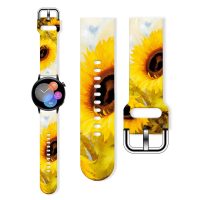 eses Silicon bandă florală - Galben, 22 mm