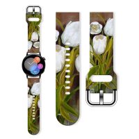 eses Silicon bandă florală - Verde, 22 mm