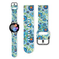 eses Silicon bandă florală - Albastru, 22 mm