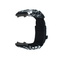Brățară din paracord nylon pentru Xiaomi Amazfit T-Rex 3 - Alb-Negru