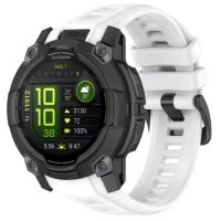 sesă Silikonovă brățară pentru Garmin Instinct 3 - Albă, 22 mm