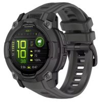 Curea siliconică eses pentru Garmin Instinct 3 - Gri închis, 22 mm