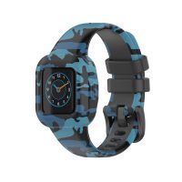 Curea din silicon eses pentru Garmin Vivofit Junior 3 - Camuflaj albastru