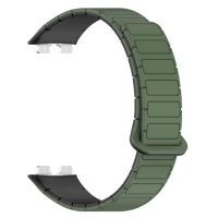 Șireturile magnetice din silicon pentru Huawei Band 8, 9 și 10 - Verzi