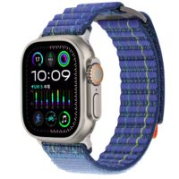 Curea structurată din nylon pentru Apple Watch - Albastră 38 mm, 40 mm, 41 mm