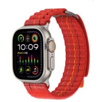 Curea structurată din nylon pentru Apple Watch - Roșie 38 mm, 40 mm, 41 mm