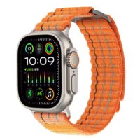 Curea structurată din nylon pentru Apple Watch - Portocalie 42 mm, 44 mm, 45 mm, 49 mm