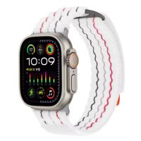 Curea din nailon eses pentru Apple Watch - Albă 42 mm, 44 mm, 45 mm, 49 mm