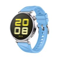 Curea Texturată din Silicon pentru Huawei GT 5 – Albastru deschis