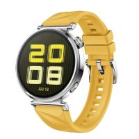eses Curea din silicon texturat pentru Huawei GT 5 - Galben