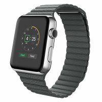 Brățară din piele magnetică pentru Apple Watch - Neagră 42mm, 44mm, 45mm, 49mm