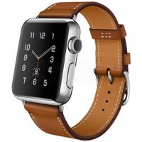 Ceas din piele eses 38mm, 40mm, 41mm pentru Apple Watch - Cu gravură "Pentru sărbătoare", maro