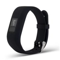 eses Curea din silicon pentru Garmin VivoFit Junior 1 și 2, Vívofit 3 - Mărimea L, negru