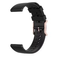 Curea din silicon eses cu suprafață texturată - Negru, 22 mm