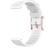 Curea din silicon eses cu suprafață texturată - Alb, 22 mm
