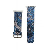 Curea din piele eses pentru Apple Watch - Albastră, colorată 42mm, 44mm