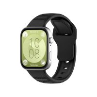 cesa Silicon elastic pentru Huawei Watch Fit 3, 4 și 4 Pro - Negru