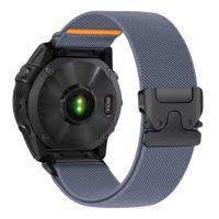 eses Curea elastică din nylon pentru Garmin - Culoarea Gri-Albastru, QuickFit 26 mm