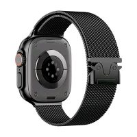 Bratara Milanese cu catarama pentru Apple Watch - Neagră, 38mm, 40mm, 41mm