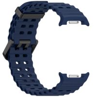 brățară din silicon perforat pentru Samsung Galaxy Watch 8 - Albastru închis