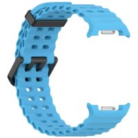 brățară din silicon perforat pentru Samsung Galaxy Watch 8 - Albastru deschis