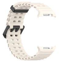 brățară din silicon perforat pentru Samsung Galaxy Watch 8 - Bej