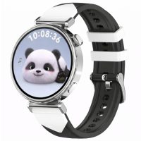 eses Brățară sport din silicon pentru Huawei Watch GT 5 41mm și GT 6 41mm - Negru-alb, 18 mm