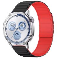 esem Magnetický siliconat brățară - Negru roșu, 22 mm