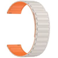 esem Magnetický siliconat brățară - Alb portocalie, 22 mm