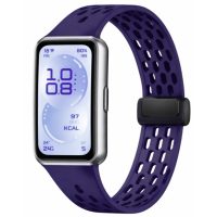 Brățară din silicon perforată cu cataramă magnetică pentru Huawei Band 11 și Huawei Band 11 Pro - Albastră