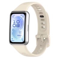 Brățară din silicon eses pentru Huawei Band 11 și Huawei Band 11 Pro - Bej