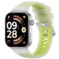 brățară din silicon pentru Xiaomi Redmi Watch 4, 5, 6 și Smart Band 8 Pro, 9 Pro și 10 Pro - Verde, transparent