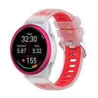 Brățară din silicon rapidă pentru Garmin - Roșu transparent, 20 mm