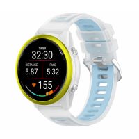 Brățară din silicon rapidă pentru Garmin - Albastru transparent, 20 mm