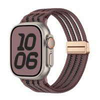 esem curea din nylon pentru Apple Watch cu dungi transparente - Violet 42mm, 44mm, 45mm, 49mm