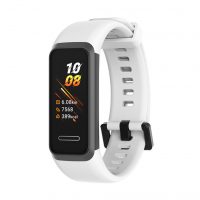 Șnur din silicon pentru Huawei Band 4 - Alb