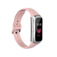 Brățară din silicon pentru Samsung Galaxy Fit - Bej cu roz